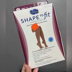 Dr. Comfort Shape to Fit Sheer Thigh High Hosiery - nude